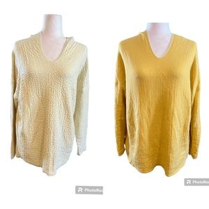 J. Jill Reversible Womens Hoodie Sunltbutte Long Sleeves Pullover Size L…